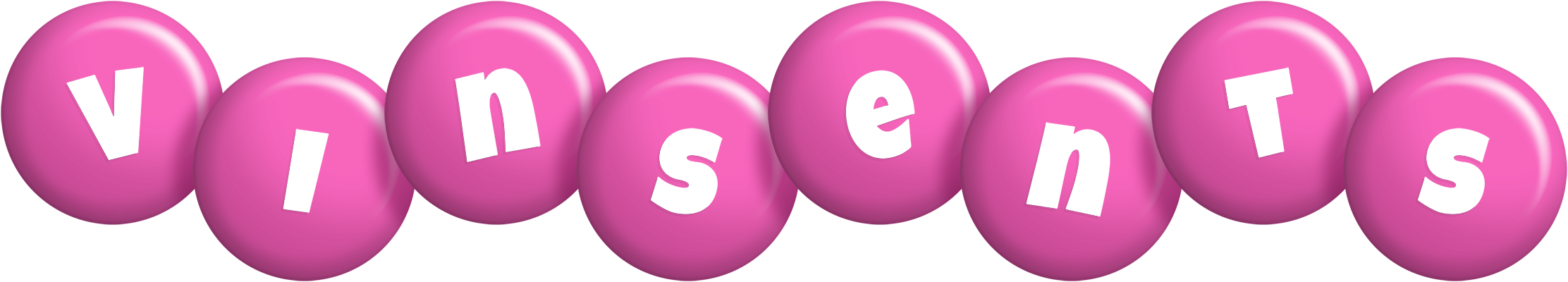 Vinsents candy-pink logo