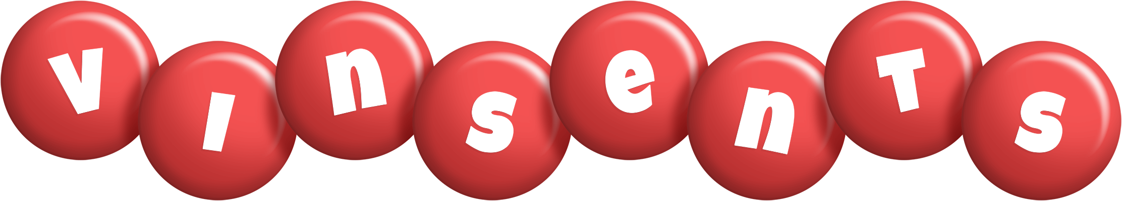 Vinsents candy-red logo