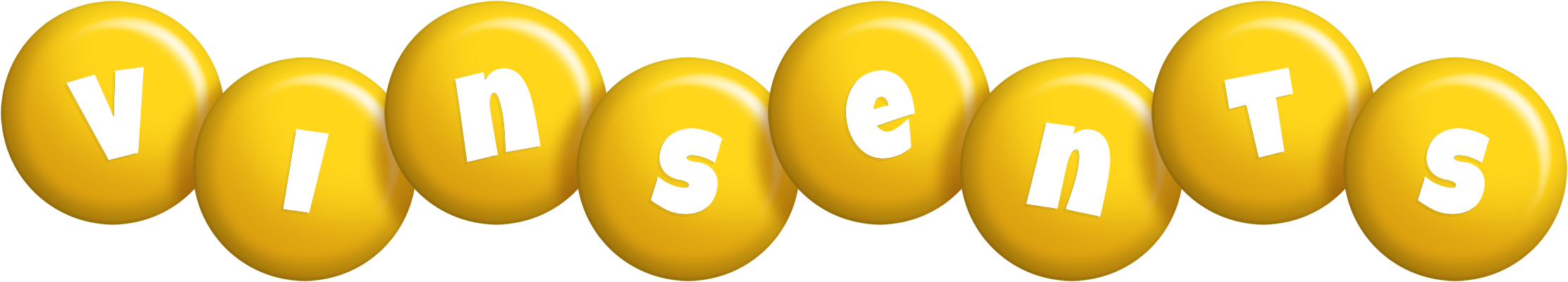 Vinsents candy-yellow logo