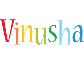 Vinusha birthday logo