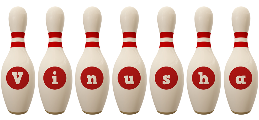 Vinusha bowling-pin logo