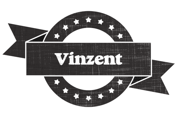 Vinzent grunge logo