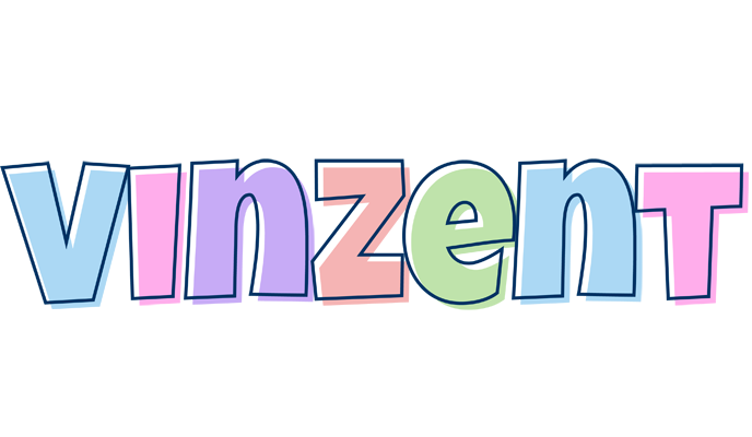 Vinzent pastel logo