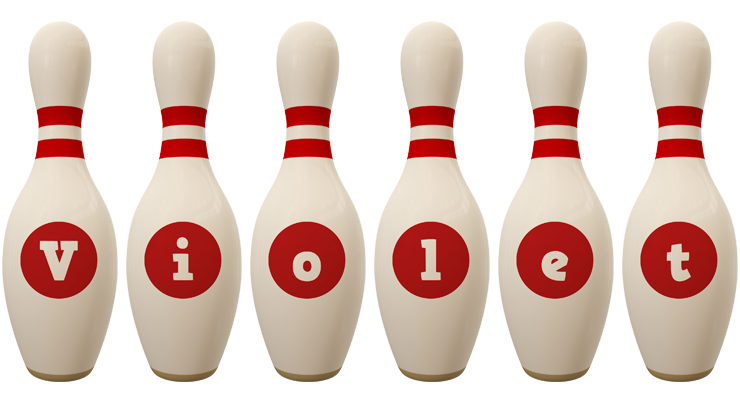 Violet bowling-pin logo