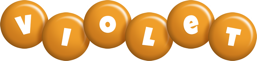Violet candy-orange logo
