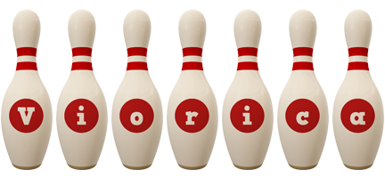 Viorica bowling-pin logo