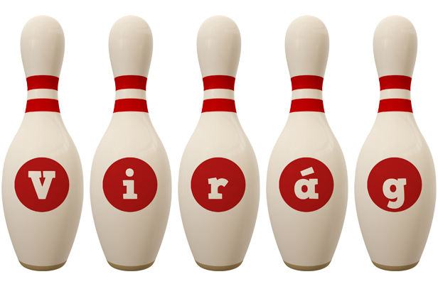 Virág bowling-pin logo