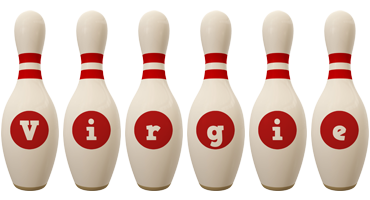 Virgie bowling-pin logo