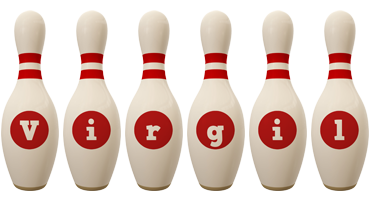 Virgil bowling-pin logo