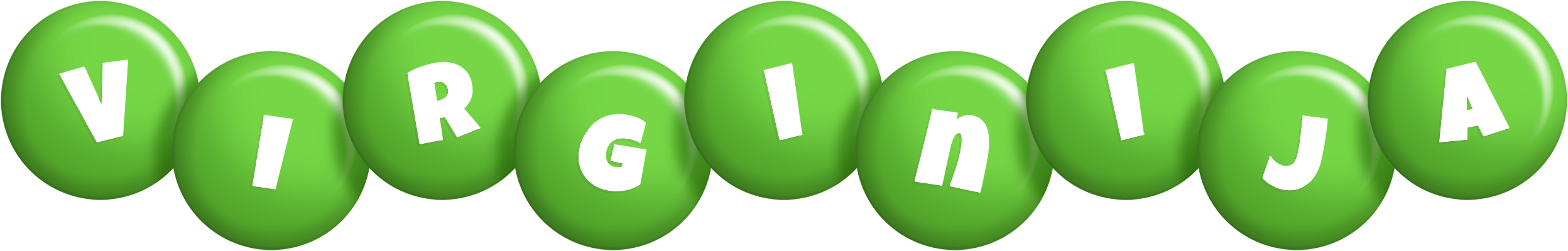 Virginija candy-green logo