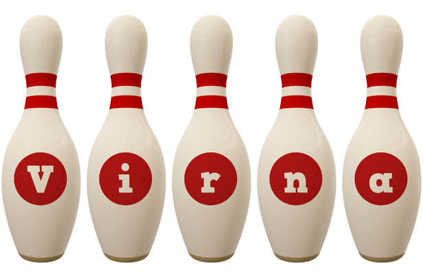 Virna bowling-pin logo
