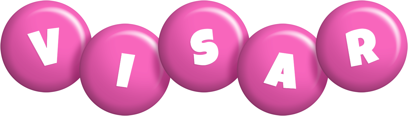 Visar candy-pink logo