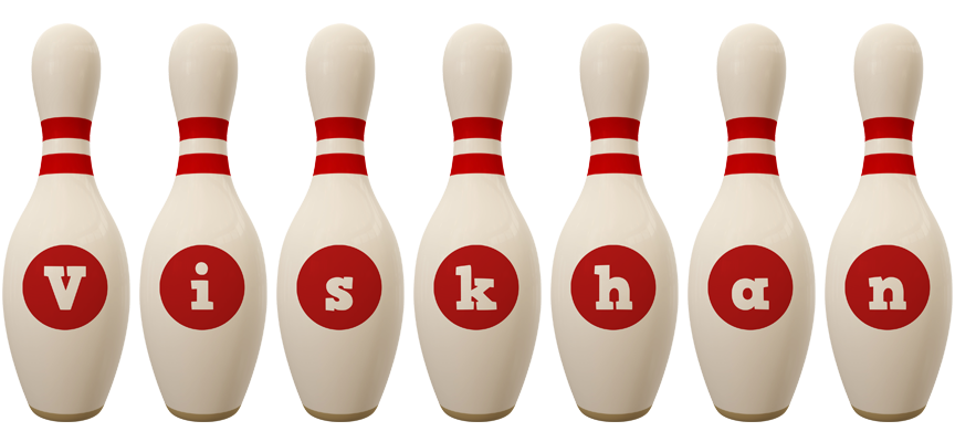 Viskhan bowling-pin logo