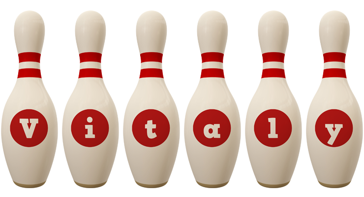 Vitaly bowling-pin logo
