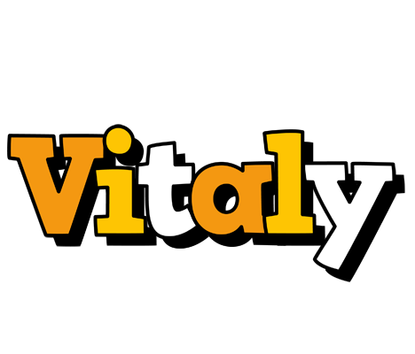 Vitaly cartoon logo