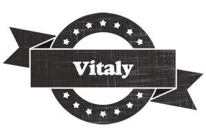 Vitaly grunge logo