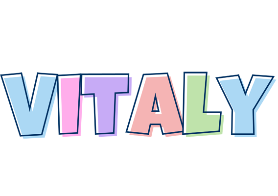 Vitaly pastel logo