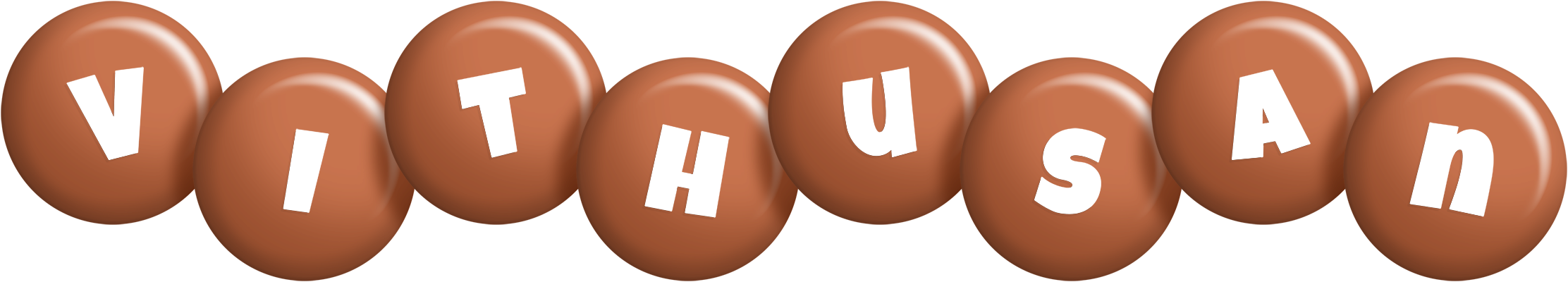 Vithusan candy-brown logo