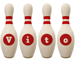 Vito bowling-pin logo