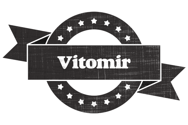Vitomir grunge logo