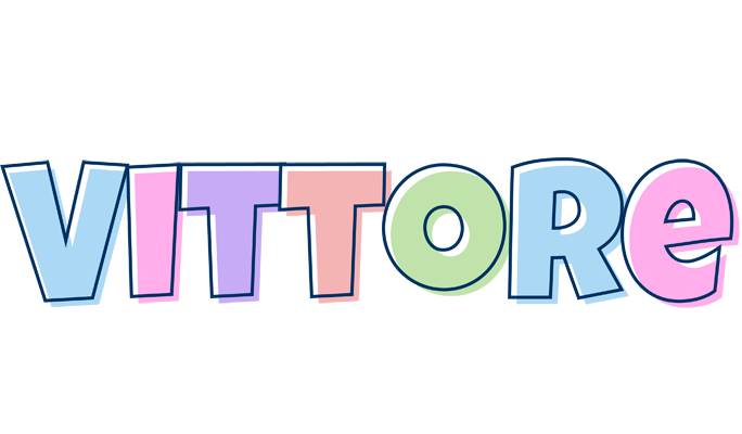 Vittore pastel logo