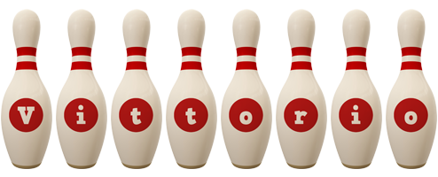 Vittorio bowling-pin logo