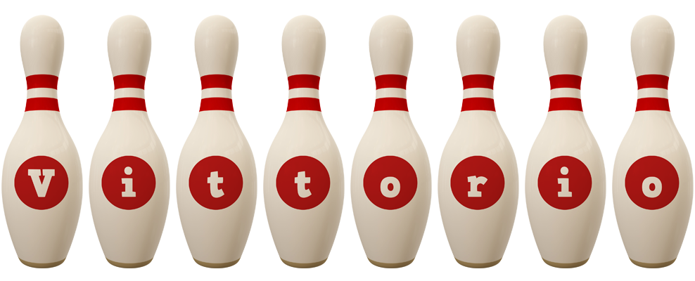 Vittorio bowling-pin logo