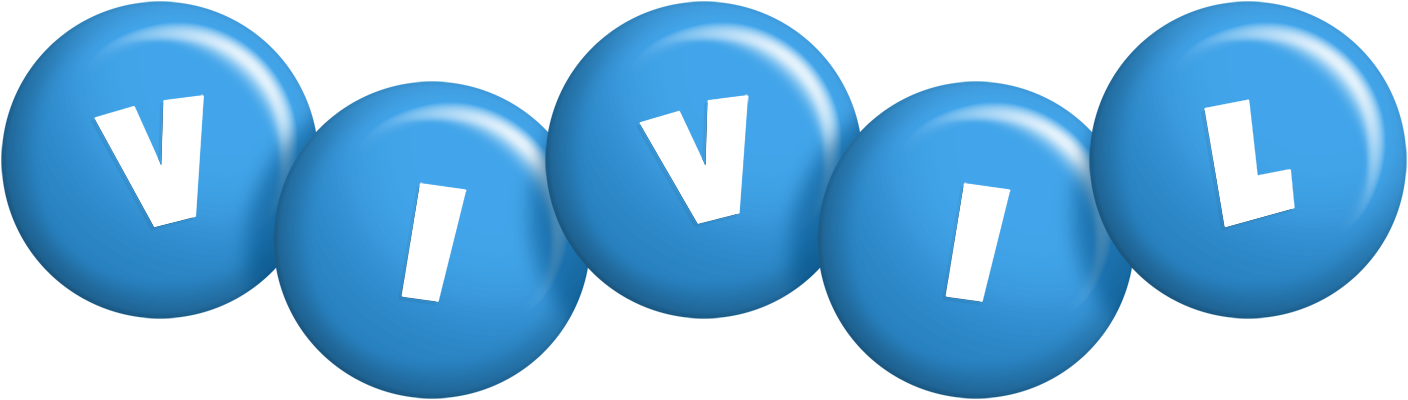 Vivil candy-blue logo