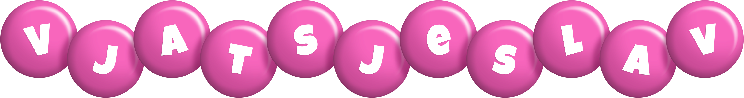 Vjatsjeslav candy-pink logo