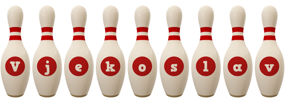 Vjekoslav bowling-pin logo
