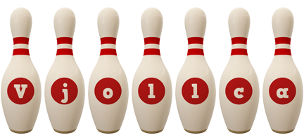 Vjollca bowling-pin logo