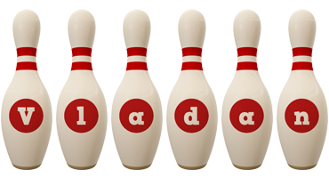 Vladan bowling-pin logo