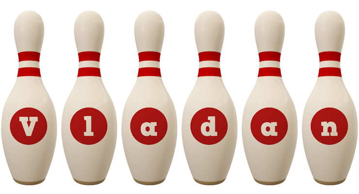 Vladan bowling-pin logo