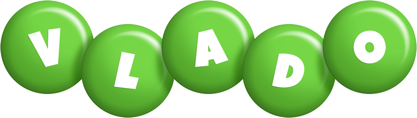 Vlado candy-green logo