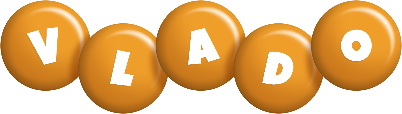 Vlado candy-orange logo