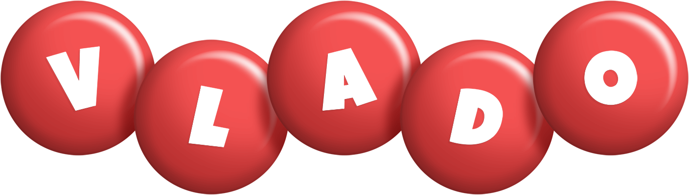 Vlado candy-red logo