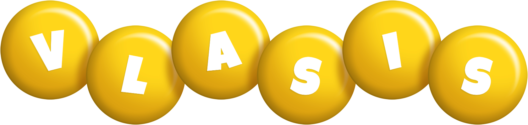 Vlasis candy-yellow logo