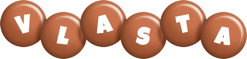 Vlasta candy-brown logo