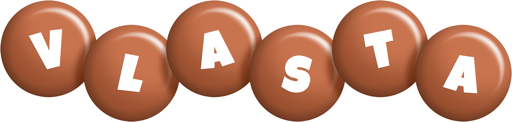 Vlasta candy-brown logo