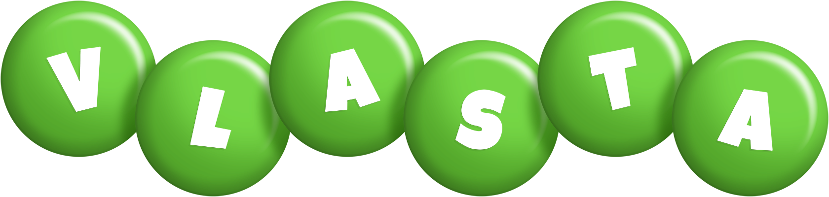 Vlasta candy-green logo