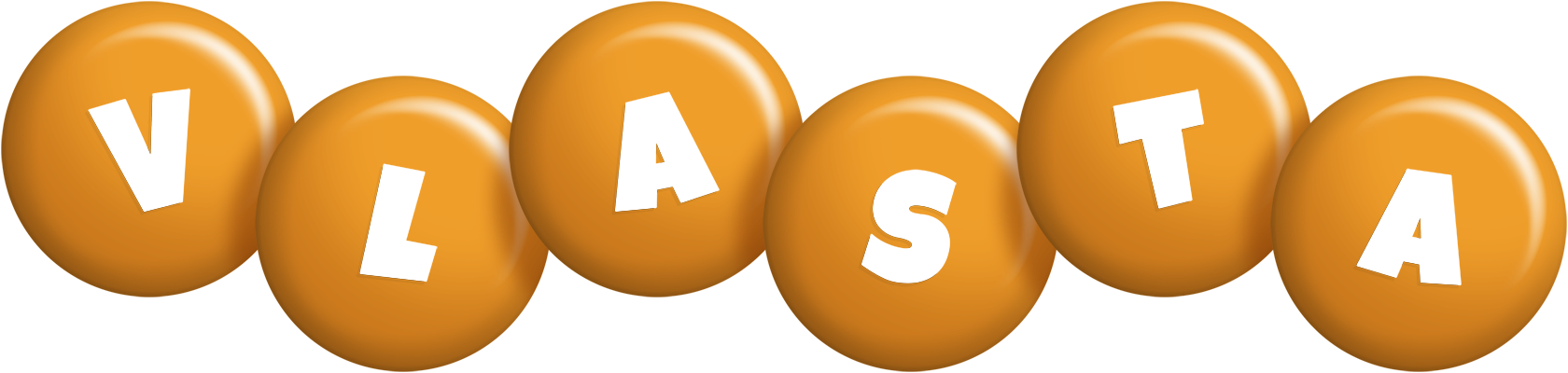 Vlasta candy-orange logo
