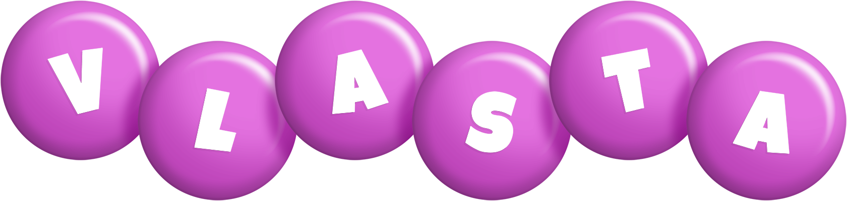 Vlasta candy-purple logo