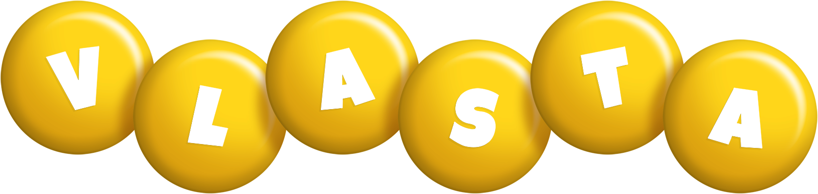 Vlasta candy-yellow logo