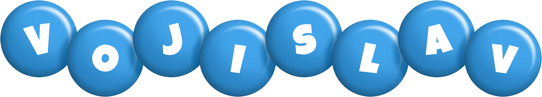 Vojislav candy-blue logo