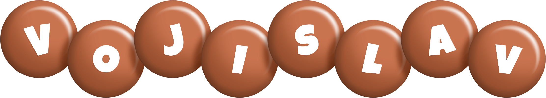 Vojislav candy-brown logo