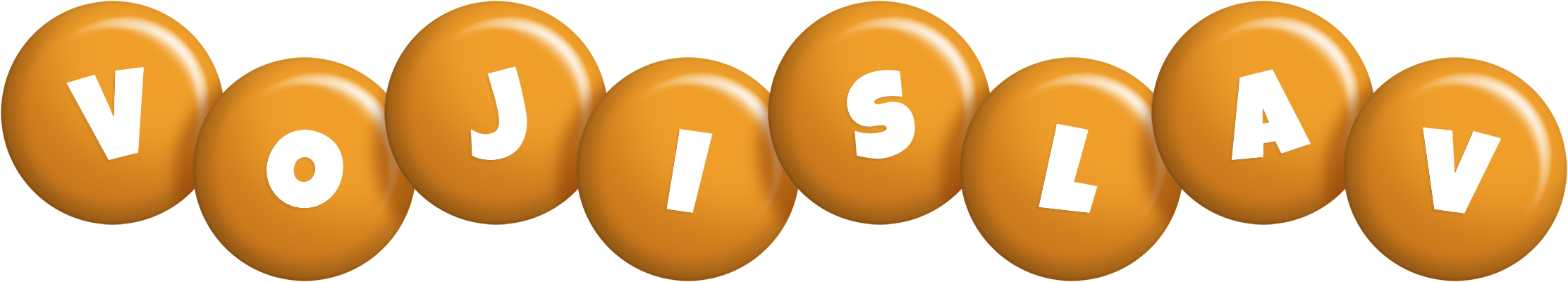 Vojislav candy-orange logo