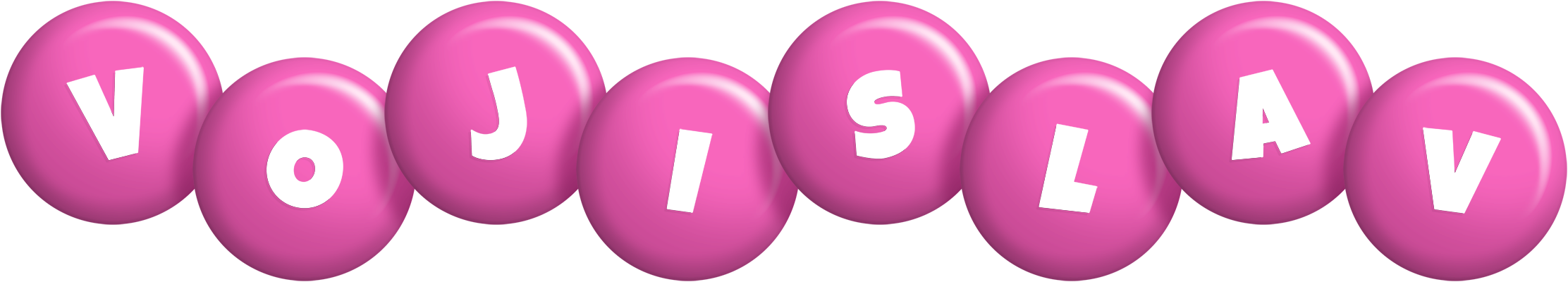 Vojislav candy-pink logo