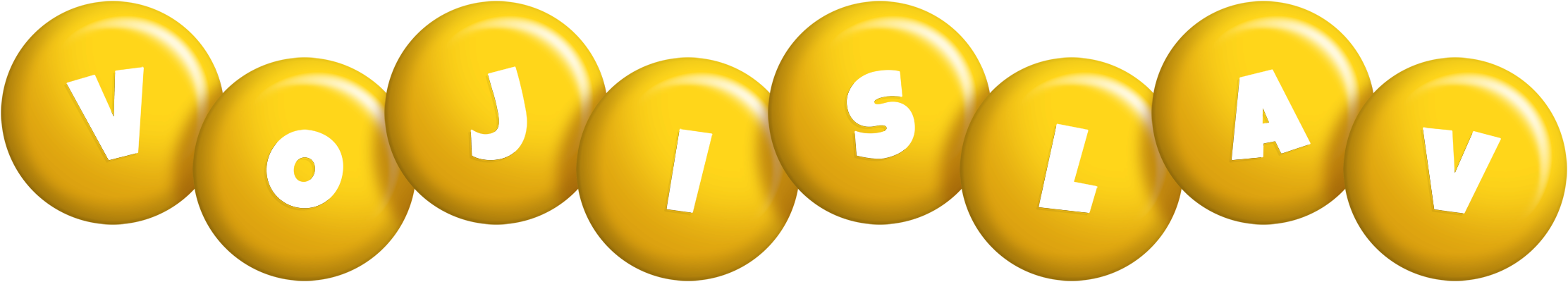 Vojislav candy-yellow logo