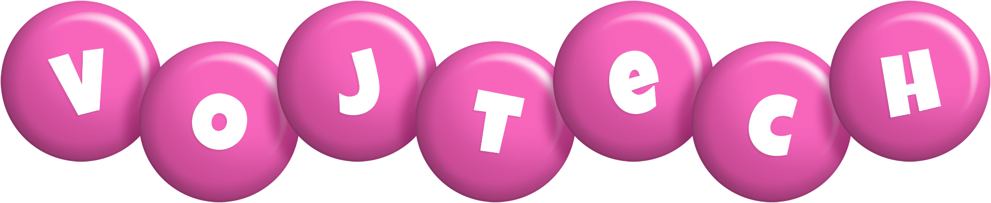 Vojtech candy-pink logo
