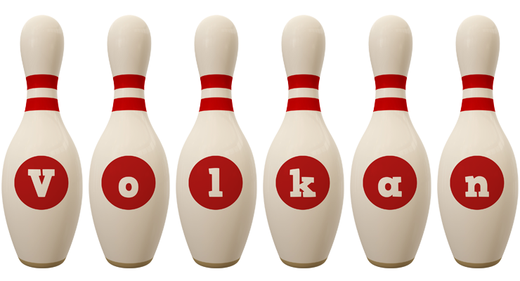 Volkan bowling-pin logo